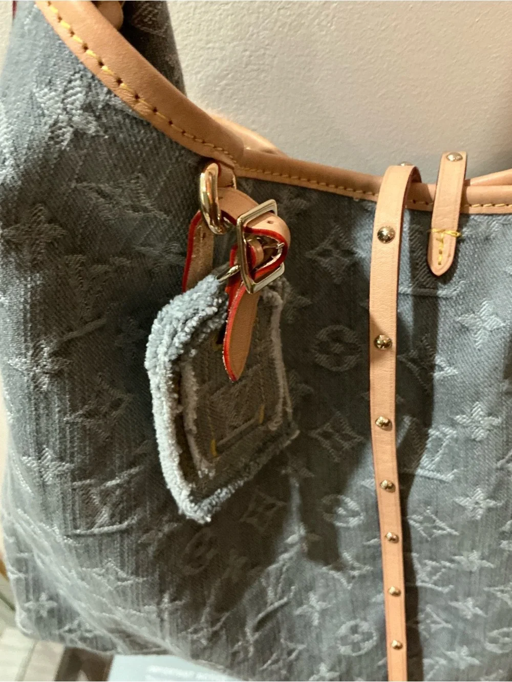 Authentic Louis Vuitton CarryAll MM Bag (Washed) Grey
